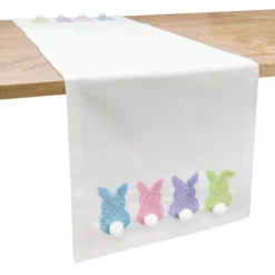 C&F Home Easter Bunny Rabbit Bum Tufted Spring Cotton Quilted Table Runner 14" X 51" -C&F Home Shop GUEST 67f23a49 5631 4adc adf0 9ee88cc62b0b