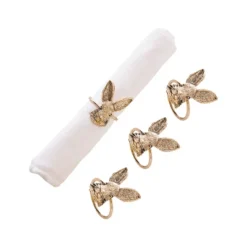 C&F Home Easter Rose Gold Bunny Rabbit Head Decorative Tabletop Cloth Napkin Rings Set Of 4 -C&F Home Shop GUEST 6b6a4072 3ead 453e bdd6 f99575e4b4da