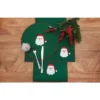 C&F Home Santa Felt Rectangle Placemat Set Of 6 Solid Green Christmas Holiday Embroidered Edge