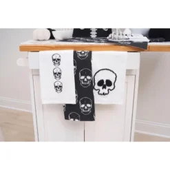 C&F Home Skull Design DIshtowel Halloween Fall Autumn Harvest Spooky Scary Drying Kitchen Dish Towel Cute Festive Decor Decoration