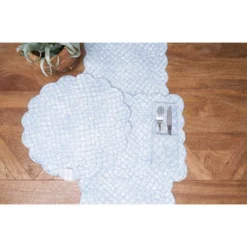 C&F Home Shoreline Waters Scalloped Round Placemats Set Of 6 Nautical Design Coral, 17" -C&F Home Shop GUEST 72176f80 b32a 43ca a1b3 af316f9924b0