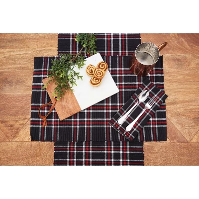 C&F Home Poinsettia Plaid Woven Napkin Set Of 6 4 C&F Home Poinsettia Plaid Woven Napkin Set Of 6 - Image 2