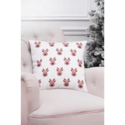C&F Home Reindeer Season Christmas Indoor/Outdoor Accent Pillow, 18" X 18"
