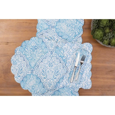 C&F Home Chinoiserie Coast Reversible Machine Washable Scallop Quilt Placemats Set Of 6 7 C&F Home Chinoiserie Coast Reversible Machine Washable Scallop Quilt Placemats Set Of 6 - Image 5