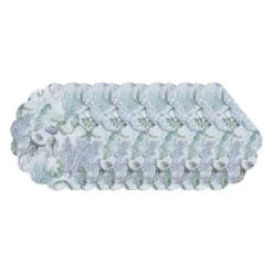 C&F Home Shoreline Waters Scalloped Round Placemats Set Of 6 Nautical Design Coral, 17" -C&F Home Shop GUEST 75c26957 cbe2 4b79 8a7e d507360c4229