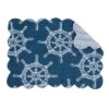 C&F Home Maritime Ship's Wheel Quilted 100% Cotton Placemats Set Of 6, 13" X 19"