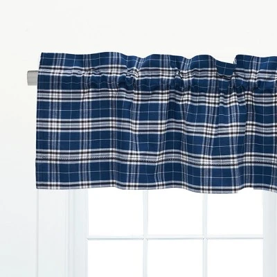 C&F Home Max Plaid Navy Blue Valance Collection 3 C&F Home Max Plaid Navy Blue Valance Collection