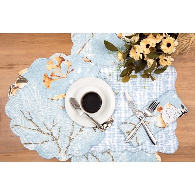C&F Home Meraki Island Quilted Reversible Blue Coastal Placemats Set Of 6, 13" X 19" 8 C&F Home Meraki Island Quilted Reversible Blue Coastal Placemats Set Of 6, 13" X 19" - Image 6