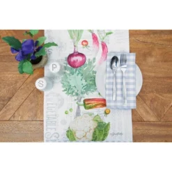 C&F Home Vegetable Garden Cotton Table Runner 14" X 72" W/ Carrots