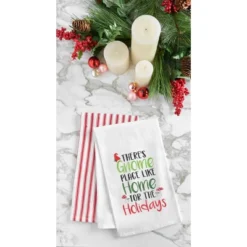 C&F Home "Gnome Place Like Home" Christmas Flour Sack Dishtowel