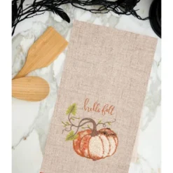 C&F Home 18" X 27" Harvest Time Pumpkin Fall Embellished Flour Sack Kitchen Towel -C&F Home Shop GUEST 8907b6c0 b56e 4bfa a8ff 7521677de787
