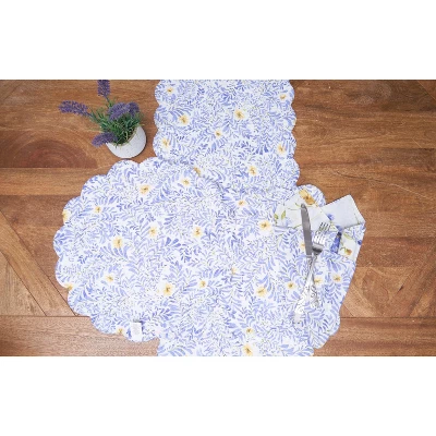 C&F Home Lovely Blues Scalloped Quilted Single Placemat Floral Design All, 13" X 19" 8 C&F Home Lovely Blues Scalloped Quilted Single Placemat Floral Design All, 13" X 19" - Image 6