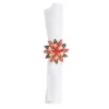C&F Home Poinsettia Napkin Ring Set Of 4