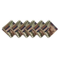 C&F Home Rutherford Cotton Reversible Thanksgiving Cloth Napkin Set Of 6