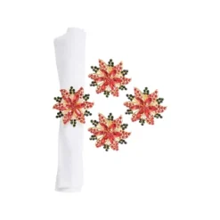 C&F Home Poinsettia Napkin Ring Set Of 4 -C&F Home Shop GUEST 93035698 be30 4447 b3cd 2e871fb94363