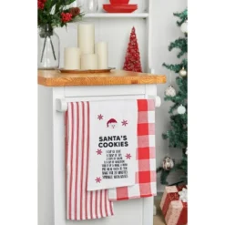 C&F Home Holiday Christmas "Santa's Cookies" Recipe With Santa Claus Face Cotton Flour Sack Kitchen Dish Towel Decor Decoration 27L X 18W In. -C&F Home Shop GUEST 9c07c99b 48e6 4328 92b2 cba8c93a35e1