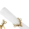 C&F Home Bronze Deer Head Decorative Napkin Ring Set Of 4