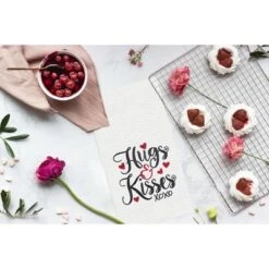 C&F Home Valentine's Day "Hugs & Kisses" XOXO Embroidered Waffle Weave Kitchen Dishtowel -C&F Home Shop GUEST 9c83588b da5d 47aa 8fb5 30c48064b94a