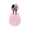 C&F Home Pink Easter Bunny Rabbit Felt Silverware Serving Napkin Holder Sleeves Set Of 6
