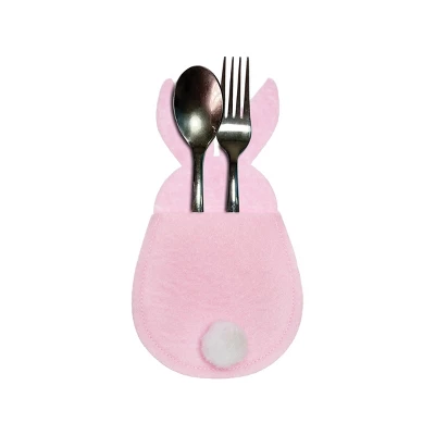 C&F Home Pink Easter Bunny Rabbit Felt Silverware Serving Napkin Holder Sleeves Set Of 6 3 C&F Home Pink Easter Bunny Rabbit Felt Silverware Serving Napkin Holder Sleeves Set Of 6