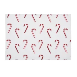 C&F Home Candy Cane Wishes Placemats Set Of 6, 14" X 20"