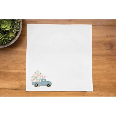 C&F Home Hippity Hoppity Easter Truck Single Embroidered Cloth Napkin 3 C&F Home Hippity Hoppity Easter Truck Single Embroidered Cloth Napkin