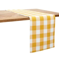 C&F Home Franklin Ochre Gingham Check Table Runner 13" X 72" -C&F Home Shop GUEST a0f5ec5f c682 4d9e b961 8437a133dccf