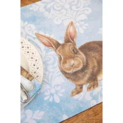 C&F Home Damask Easter Bunny Rabbit Table Runner 14" X 72" -C&F Home Shop GUEST a3706f50 f650 43c1 9d2d 181abbe65029