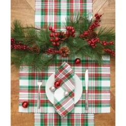 C&F Home Carter Christmas Red And Green Plaid Table Runner 13" X 72" -C&F Home Shop GUEST a4a9e1be 3a50 475b 9a06 8643ad393bf0