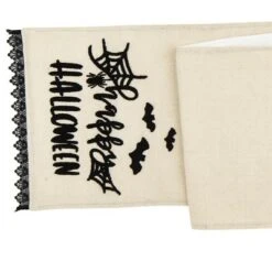 C&F Home Happy Halloween Black And White Embroidered Table Runner 14" X 72"