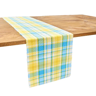 C&F Home Citrus Mist Plaid Table Runner 13" X 72" 3 C&F Home Citrus Mist Plaid Table Runner 13" X 72"