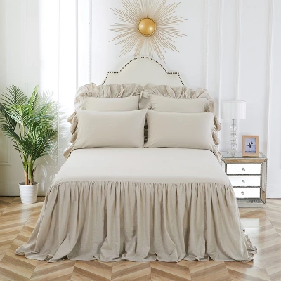 C&F Home Ruffled 20" X 30" Standard Pillowcase Natural 5 C&F Home Ruffled 20" X 30" Standard Pillowcase Natural - Image 3