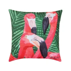 C&F Home 18" X 18" Pink Flamingos Coastal Tropical Indoor/Outdoor Throw Pillow -C&F Home Shop GUEST abfaf0bf 9ba5 498b 99be 9ad4f6a0b106