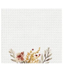 C&F Home Fall Floral Flowers Ranunculus Cute Dishtowel Home Kitchen Drying Dish Towel All Seasons Fall Autumn Harvest Decor Decoration