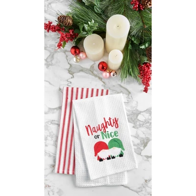 C&F Home 27" X 18" Christmas Holiday "Naughty Or Nice" Sentiment Featuring Gnomes Cotton Embroidered & Waffle Weave Kitchen Dish Towel 3 C&F Home 27" X 18" Christmas Holiday "Naughty Or Nice" Sentiment Featuring Gnomes Cotton Embroidered & Waffle Weave Kitchen Dish Towel