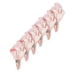 C&F Home Brighton Pink Cotton Reversible Napkin Set Of 6