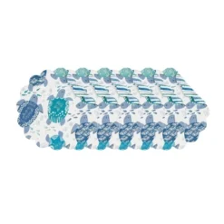 C&F Home Turtle Bay Round Quilted Cotton Placemats Set Of 6, 17"