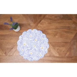 C&F Home Lovely Blues Scalloped Round Single Placemat Floral Design All Seasons, 17" -C&F Home Shop GUEST b3d9ea77 5950 4500 9d45 f173d2254d9d 1