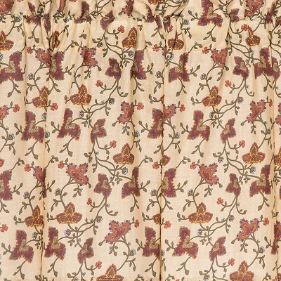 C&F Home Easton Cotton Beige Valance Thanksgiving Window Treatment Set Of 2 4 C&F Home Easton Cotton Beige Valance Thanksgiving Window Treatment Set Of 2 - Image 2