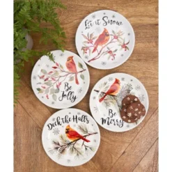 C&F Home 6" X 6" Holiday Sentiment Dolomite Round Dessert Plates Featuring Red Cardinals On Tree Branches Set Of 4 8 C&F Home 6" X 6" Holiday Sentiment Dolomite Round Dessert Plates Featuring Red Cardinals On Tree Branches Set Of 4 -C&F Home Shop GUEST b5eaea65 6480 4e78 8326 a3b02a02e1b6