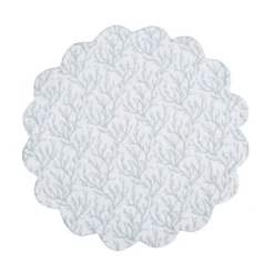 C&F Home Seafoam Reef Scalloped Round Placemats Set Of 6 Nautical Design Coral, 17" -C&F Home Shop GUEST bae927ff eb40 445a b374 01f45518f83c