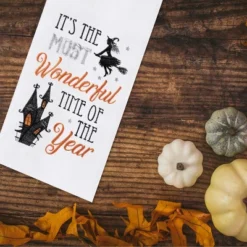 C&F Home It's The Most Wonderful Time Of The Year Halloween Flour Sack Kitchen Towel