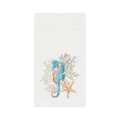 C&F Home Seahorse And Coral Embroidered Waffle Weave Cotton Kitchen Towel -C&F Home Shop GUEST be183572 8e24 445d b071 2d33b56c8362