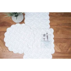 C&F Home Seafoam Reef Scalloped Round Placemats Set Of 6 Nautical Design Coral, 17" -C&F Home Shop GUEST c01defdb 5fda 4cf5 a1b6 b32e3b7de74b