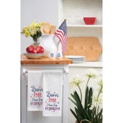 C&F Home Born Free Embroidered Cotton Flour Sack Kitchen Towel Patriotic Dishtowel Decoration -C&F Home Shop GUEST c222db87 b7cf 48c2 a071 dfb046b4e66c