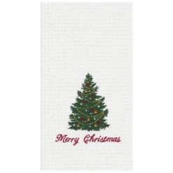 C&F Home "Merry Christmas" Embroidered Cotton Waffle Weave Kitchen Dishtowel -C&F Home Shop GUEST c2394aaf 0af6 4b6b a6c9 ed4f5fd0a153