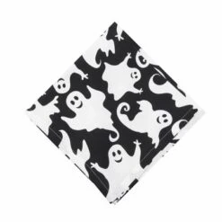 C&F Home Hey Boo Ghosts Halloween 100% Cotton Cloth Napkins Set Of 6