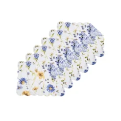 C&F Home Lovely Blues Scalloped Quilted Placemats Set Of 6 Floral Design, 13" X 19" -C&F Home Shop GUEST c3df98b3 ff0e 4445 a220 8bd037d9bfb3
