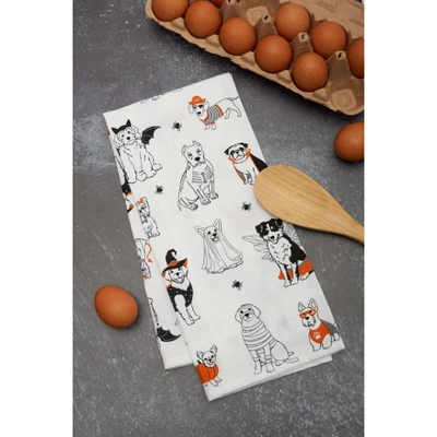 C&F Home Dogs Halloween 100% Cotton Flour Sack Dishtowel 4 C&F Home Dogs Halloween 100% Cotton Flour Sack Dishtowel - Image 2