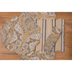 C&F Home Shay Damask Placemats Set Of 6, 13" X 19" -C&F Home Shop GUEST c7b26336 fe4c 468b a48f bd656eee549e